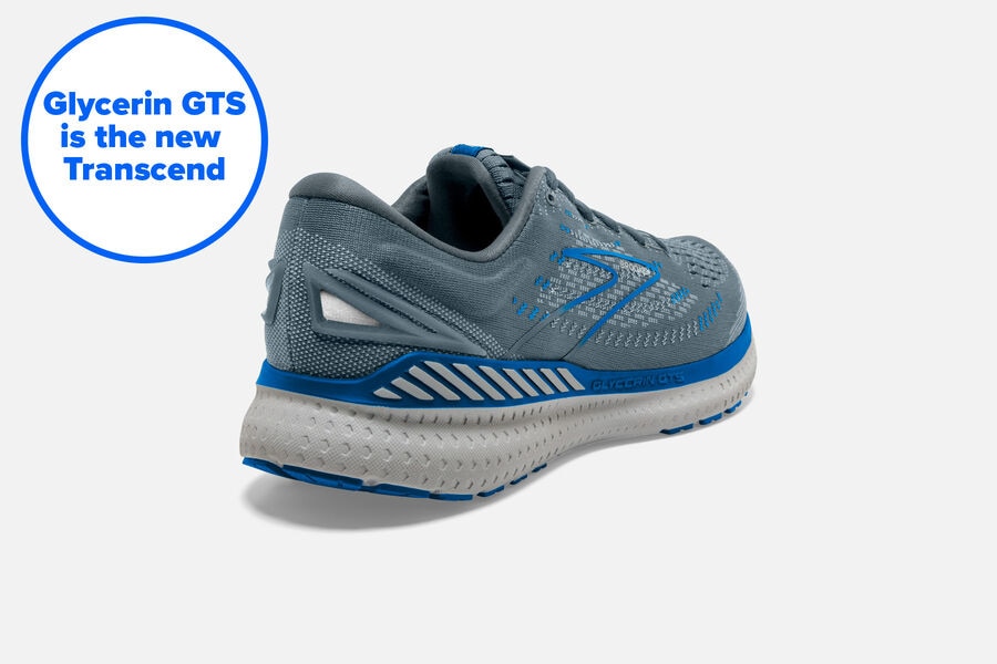 Brooks Glycerin GTS 19 Road Running Shoes Mens - Grey/Blue - SPXAO-7104